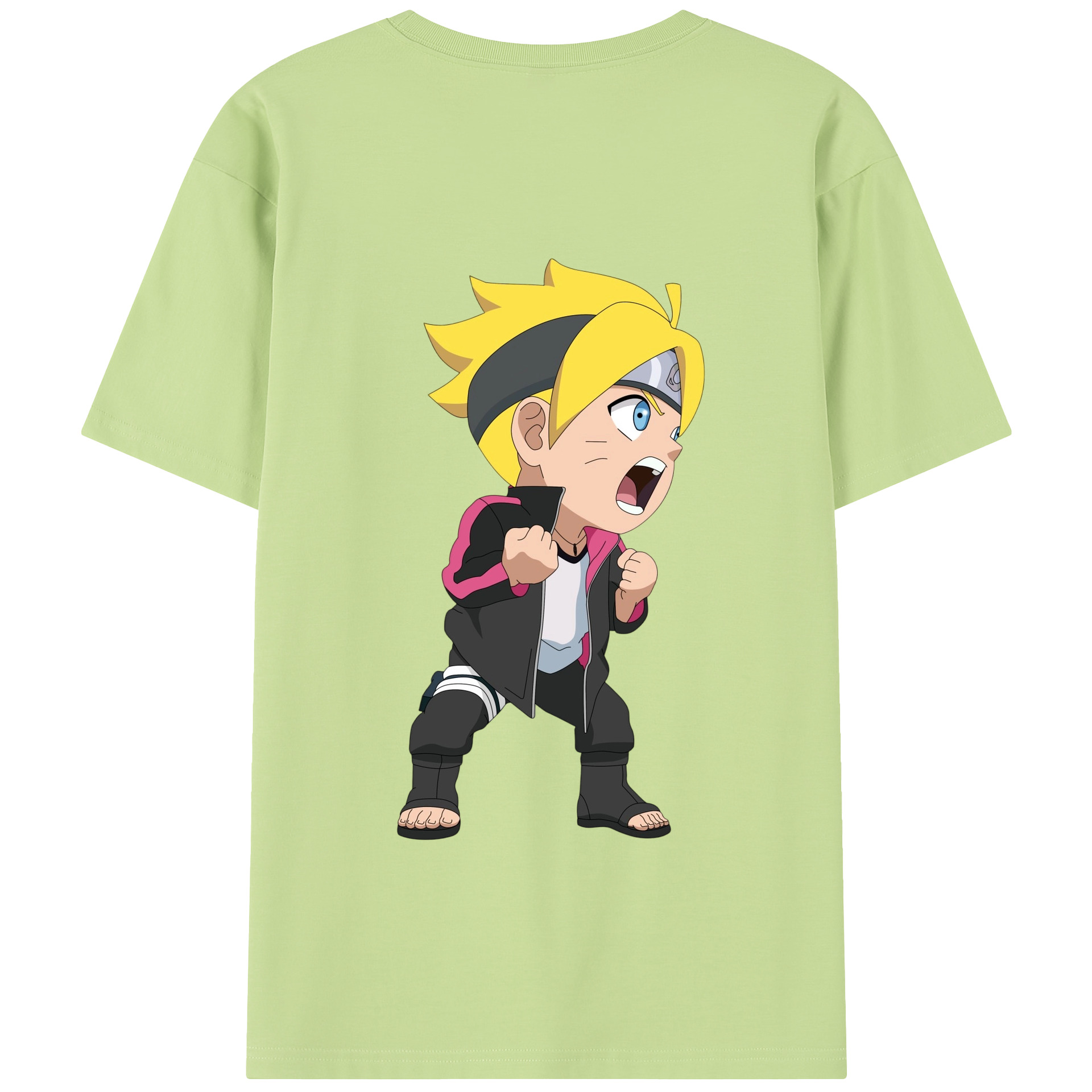 （画像用） NARUTO -ナルト- うずまき ボルト Uzumaki Boruto 綿100％半袖Tシャツ（背面プリント）